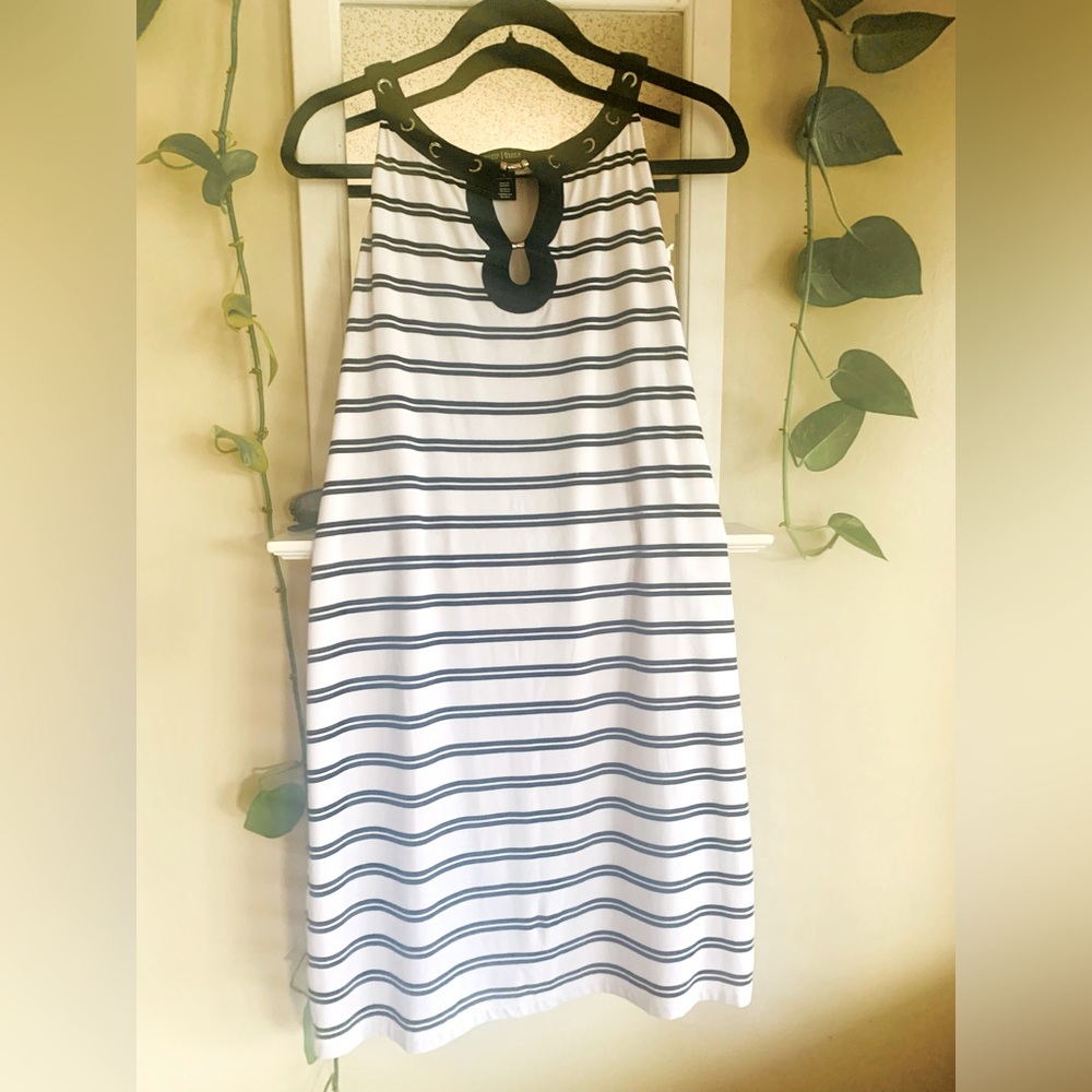 White House Black Market Women’s Striped Sleeveless Dress